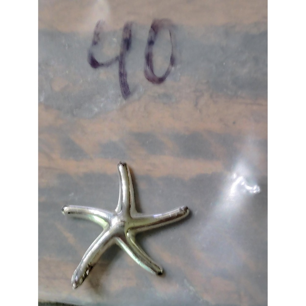 925 Sterling Silver Starfish Charm Pendant Ocean Coastal Sea Life vintage